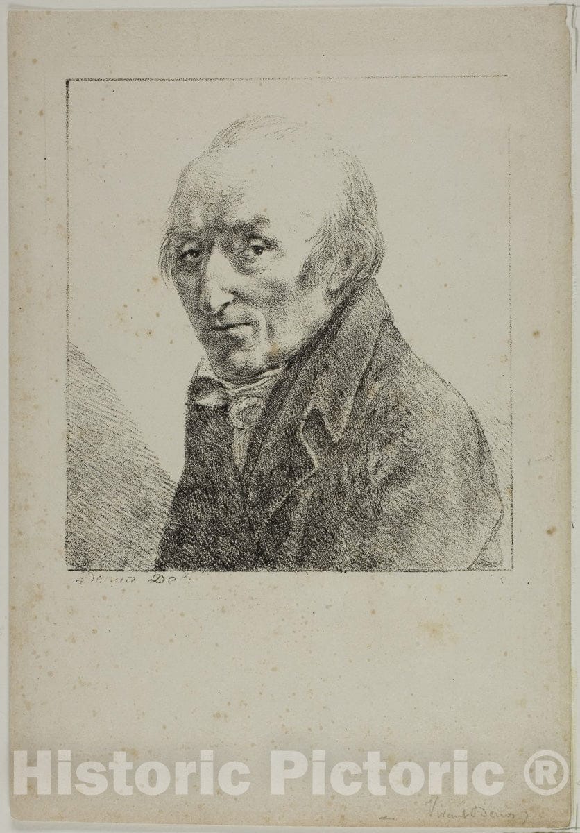 Art Print : Portrait of Monsieur Morice, Dominique-Vivant Denon, c.1816, Vintage Wall Decor :