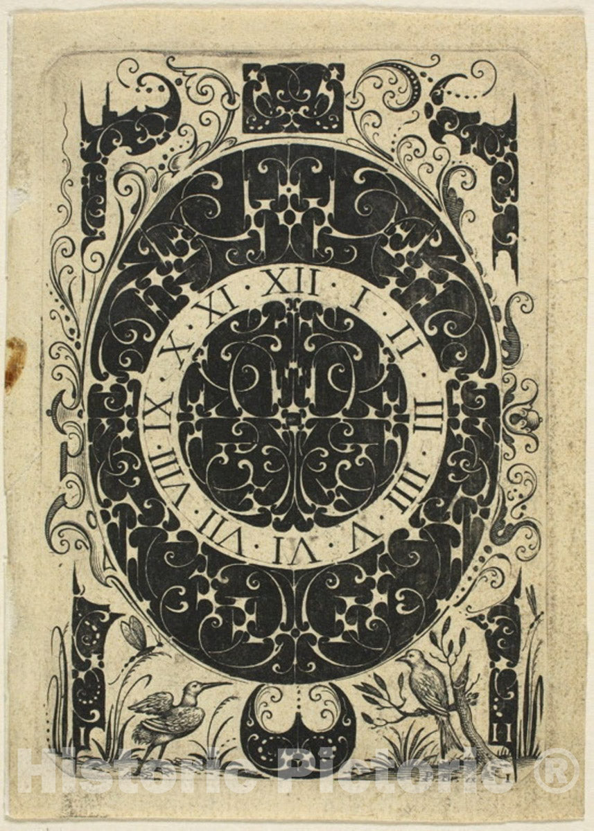 Art Print : Ornamental Plate I, Jacques Hurtu, c.1608, Vintage Wall Decor :