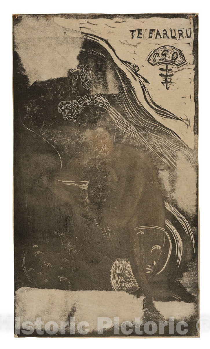 Art Print : Te faruru (Here We Make Love), from the Noa Noa Suite, Paul Gauguin, c 1797, Vintage Wall Decor :
