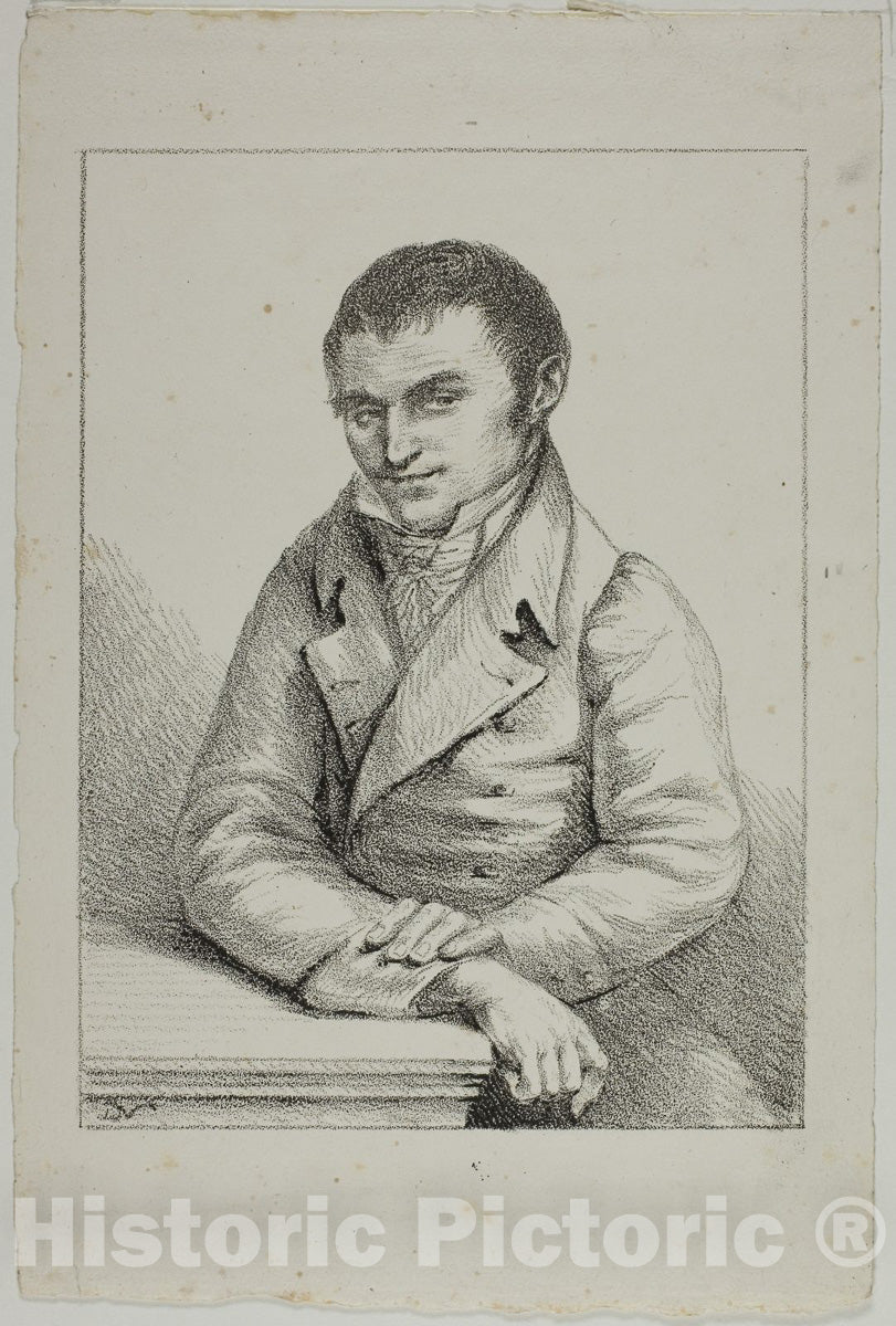 Art Print : Portrait of Monsieur de Menneval, Dominique-Vivant Denon, c.1817, Vintage Wall Decor :