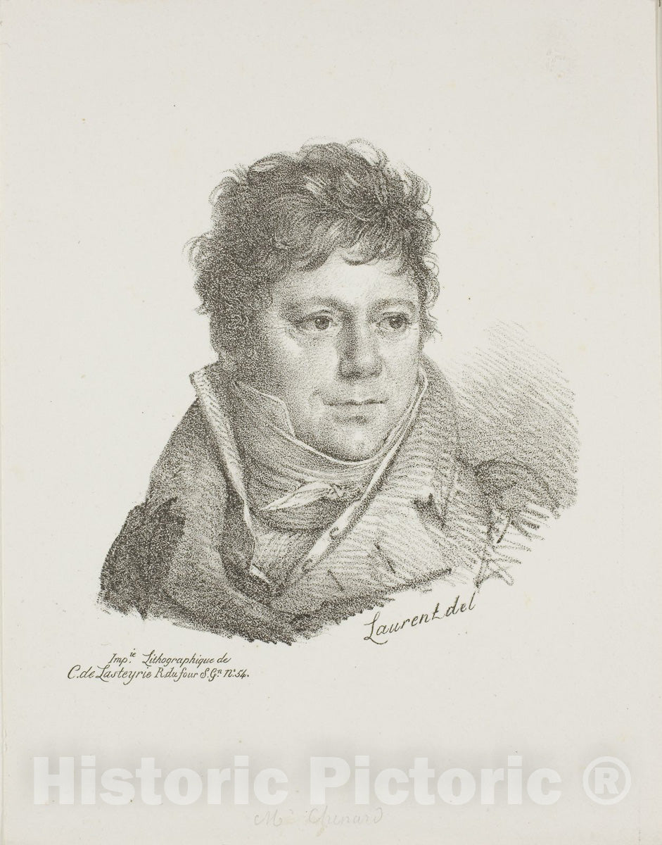 Art Print : Portrait of M. Chenard, Jean Antoine Laurent, c.1806, Vintage Wall Decor :