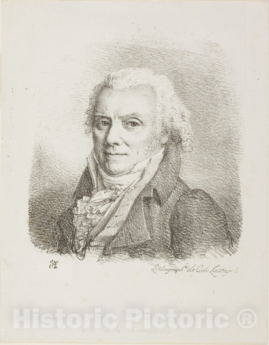 Art Print : Self-Portrait in a Dark Cloth Coat, Jean Antoine Laurent, c.1817, Vintage Wall Decor :