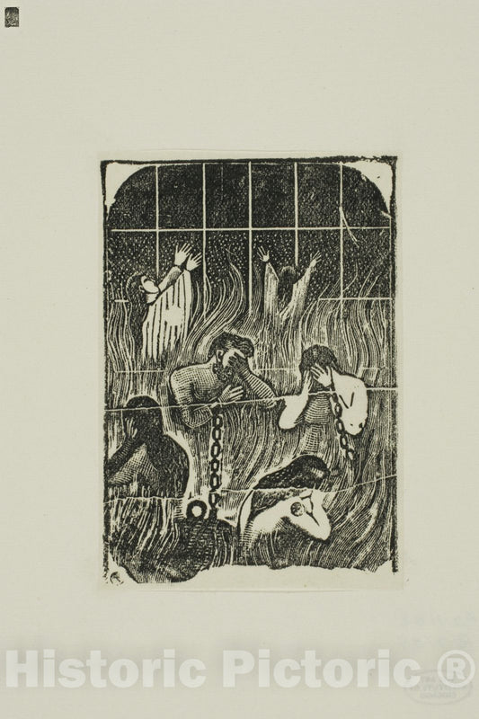 Art Print : Souls in Purgatory, Jose Guadalupe Posada, c.1892, Vintage Wall Decor :