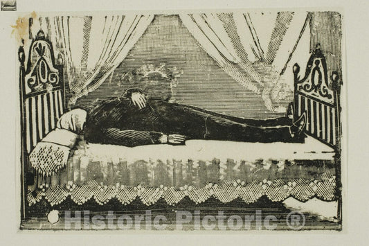 Art Print : The Death of General Gonzales, Jose Guadalupe Posada, c.1892, Vintage Wall Decor :