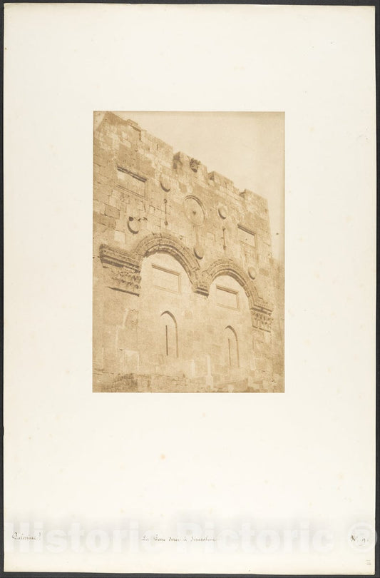 Photo Print : Maxime Du Camp - La Porte dorée à Jérusalem : Vintage Wall Art