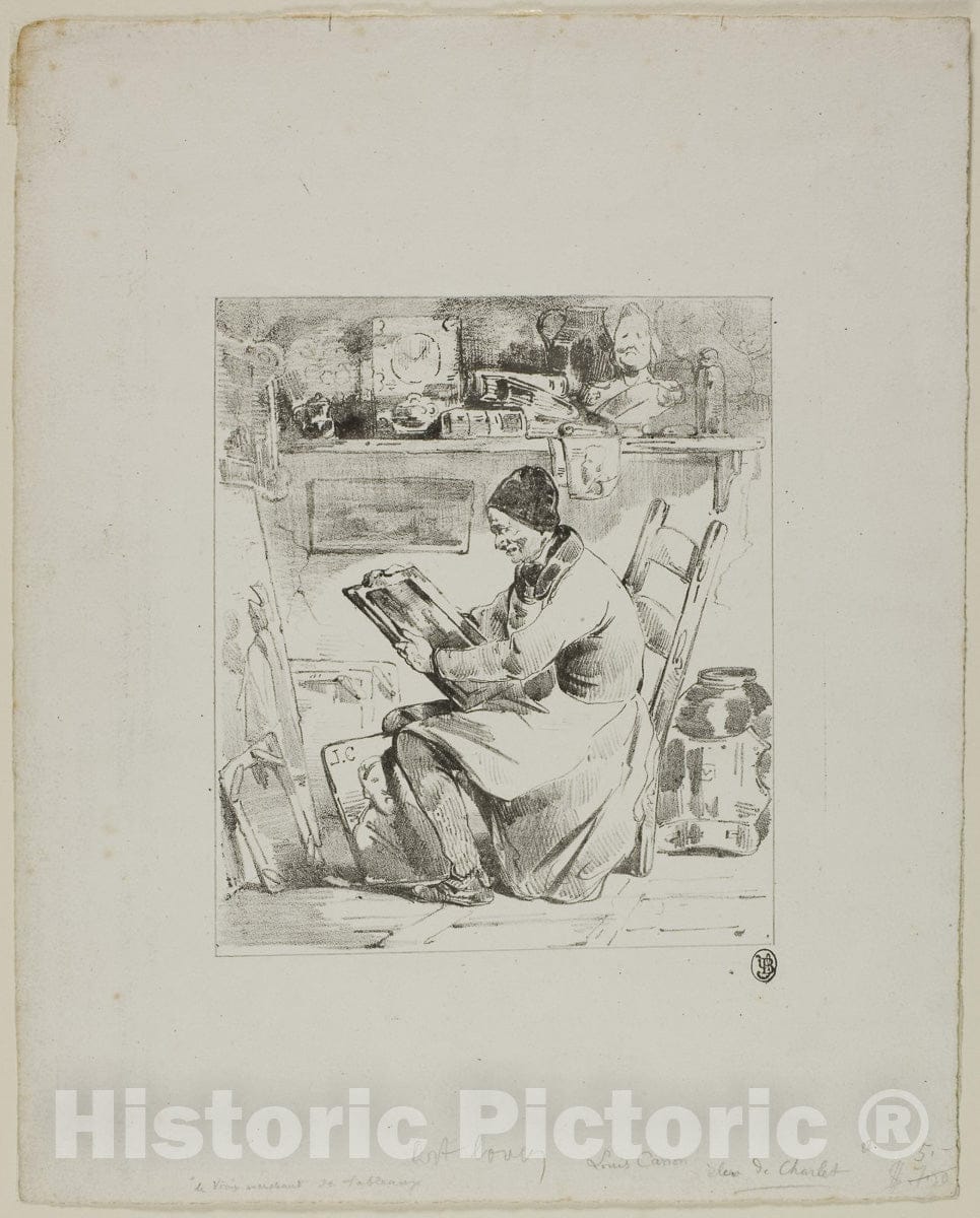 Art Print : The Old Art Dealer, Louis Canon, c 1975, Vintage Wall Decor :