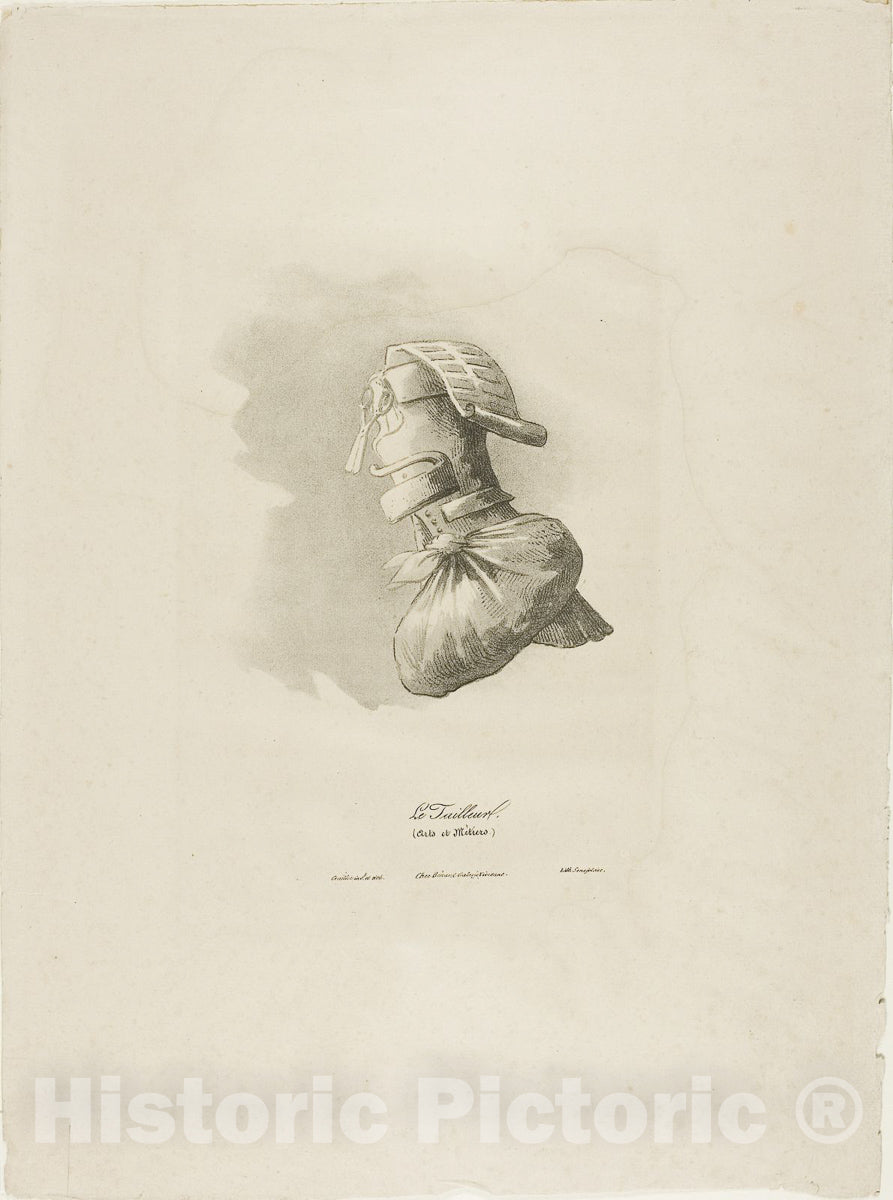 Art Print : The Tailor, from Arts et Metiers, Bernard Gaillot, c 1857, Vintage Wall Decor :