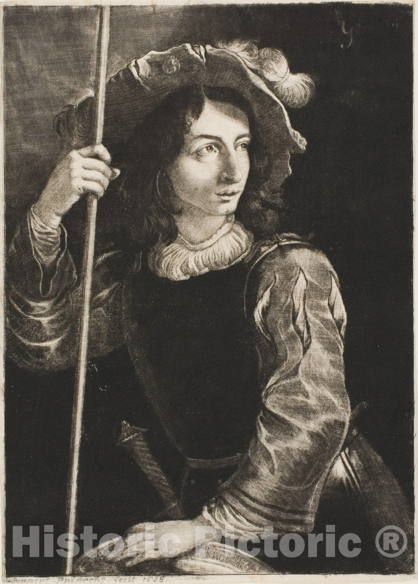 Art Print : Standard Bearer, Prince Rupert of the Rhine, c.1936, Vintage Wall Decor :