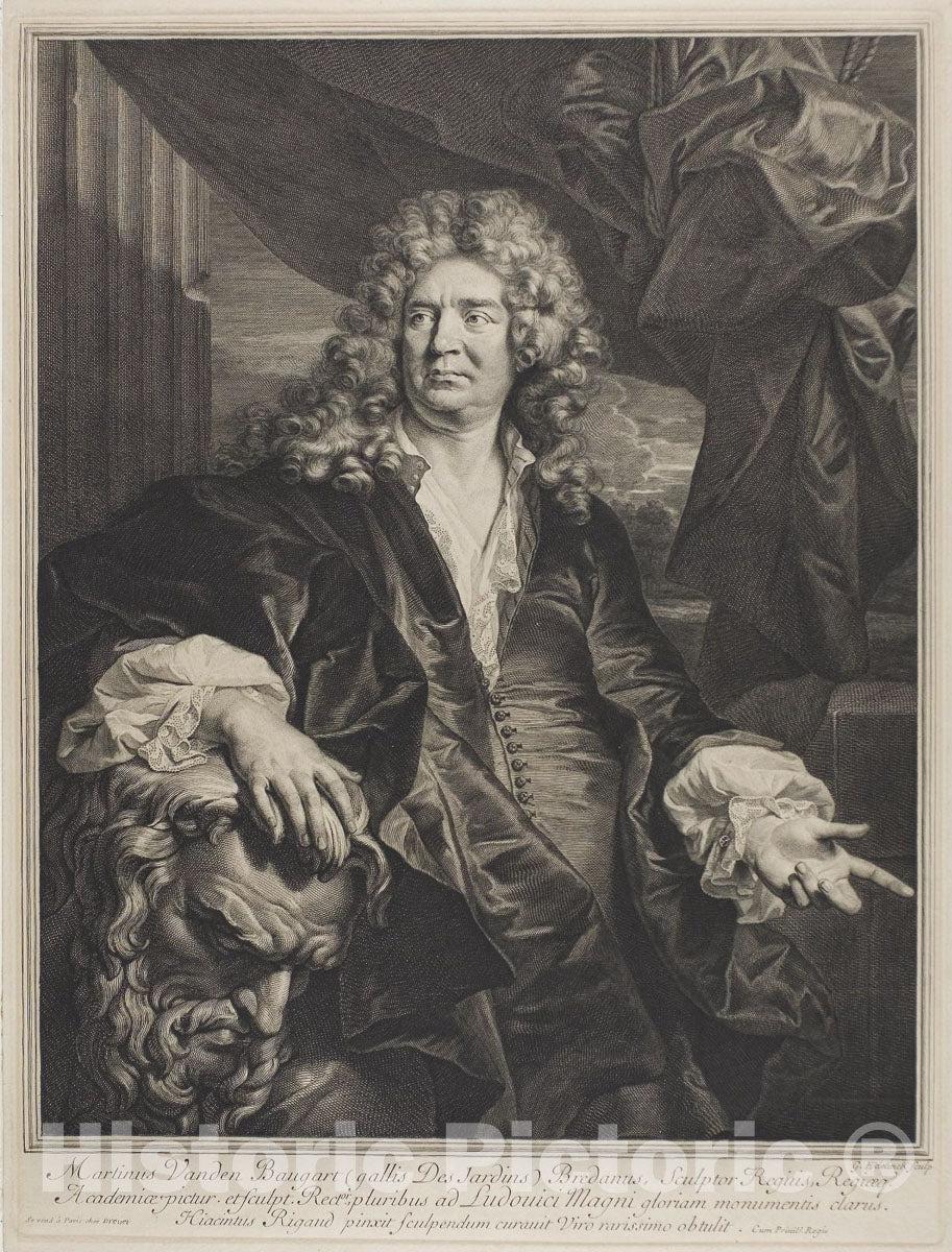 Art Print : Martin Vanden Bogaert Desjardins, Gerard Edelinck , c.1561, Vintage Wall Decor :