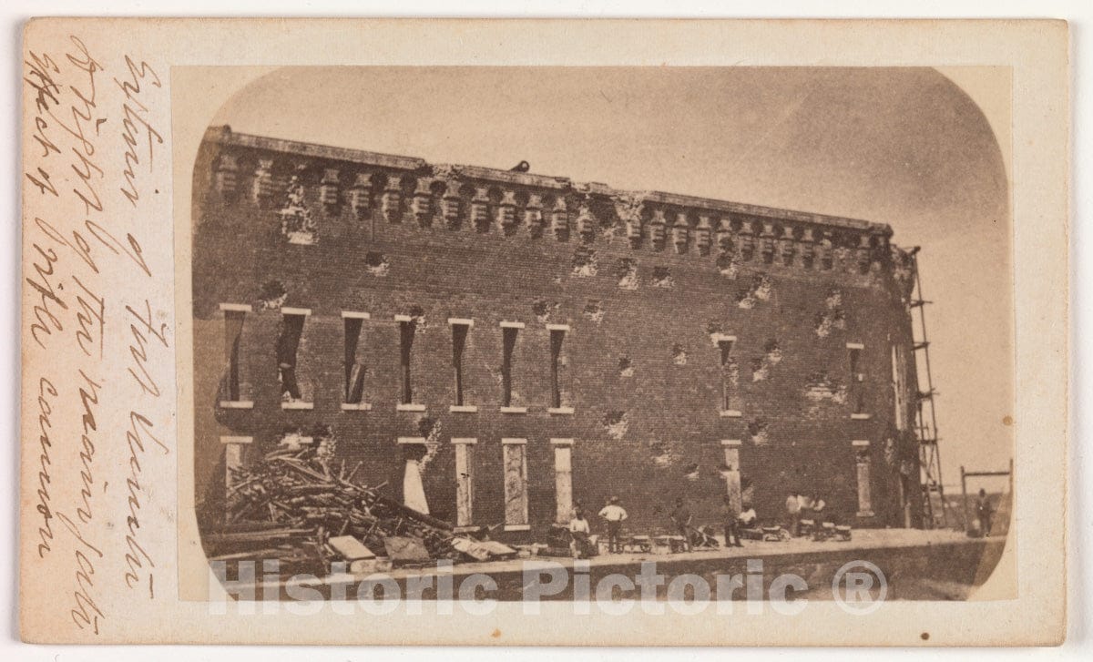 Art Print : Edward Anthony - The Evacuation of Fort Sumter, April 1861 2 : Vintage Wall Art