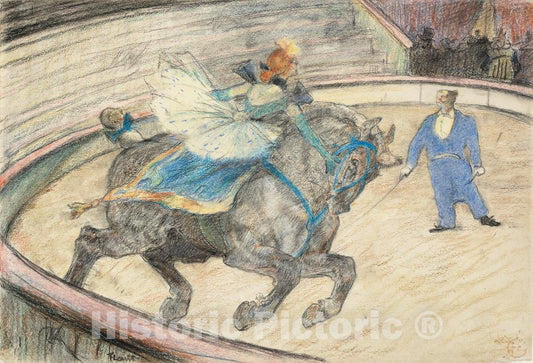 Art Print : At the Circus: Work in the Ring, Henri de Toulouse-Lautrec, c.1901, Vintage Wall Decor :