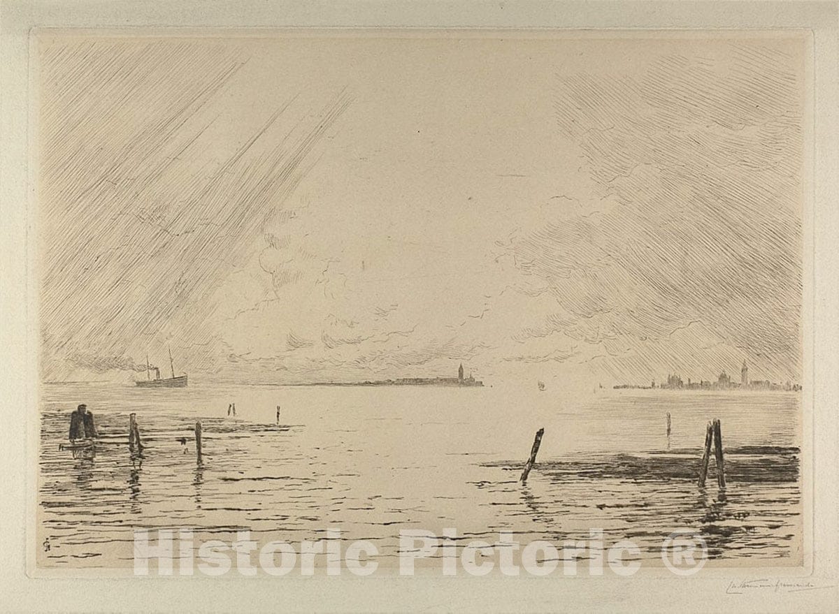 Art Print : Venice, Carel Nicolaas Storm van's Gravesande, c.1982, Vintage Wall Decor :