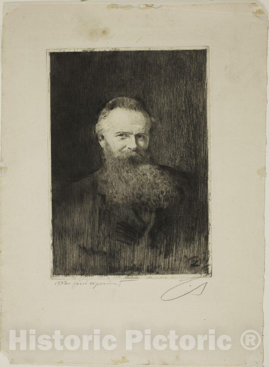 Art Print : Axel Herman Haig II, Anders Zorn, c 1892, Vintage Wall Decor :