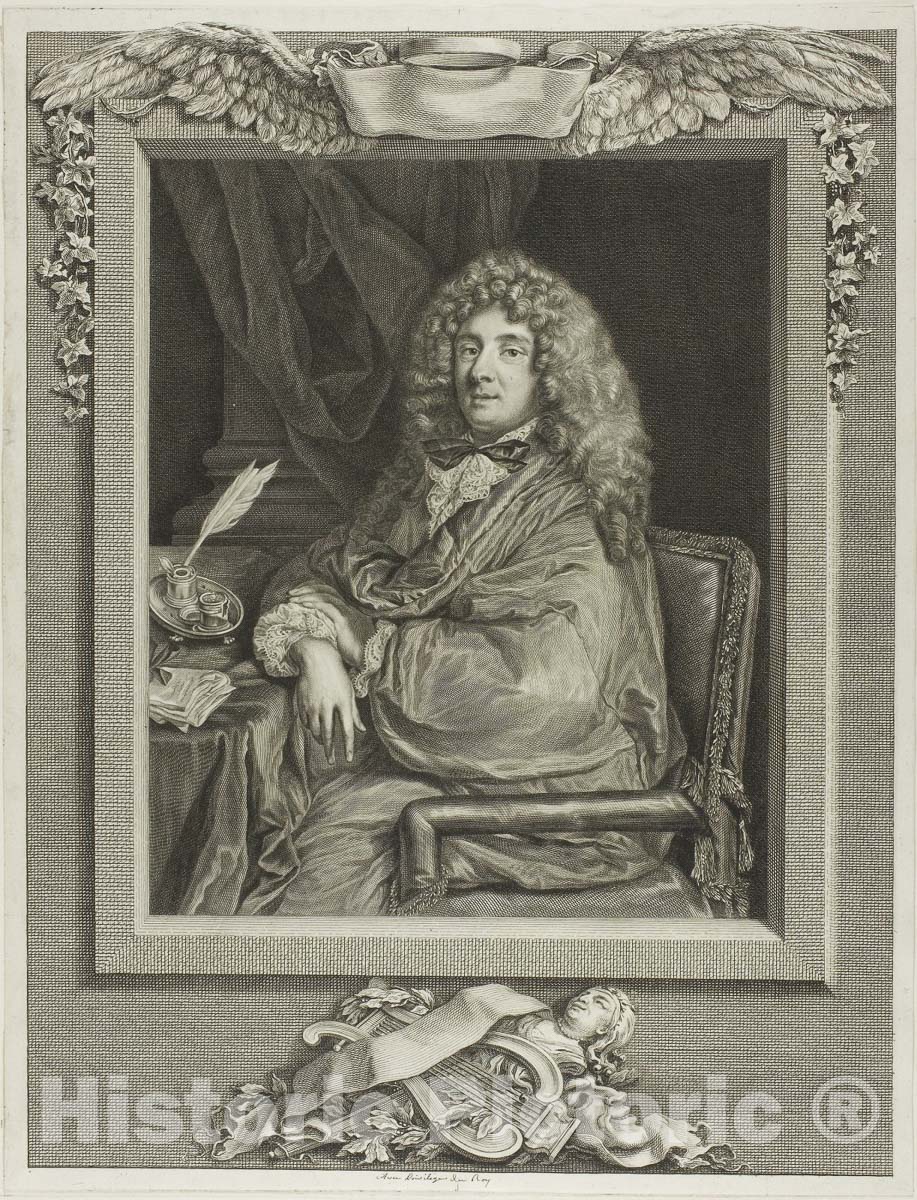 Art Print : MoliÃ¨re, Jacques Firmin Beauvarlet, c.1471, Vintage Wall Decor :