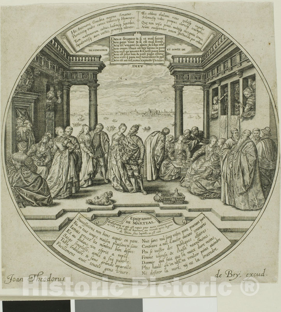 Art Print : The Venetian Wedding, Johann Theodor de Bry, c.1602, Vintage Wall Decor :
