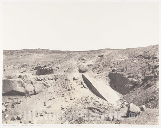 Photo Print : Félix Teynard - Assouan (Syène), Carrières de Granit - Ancien Système d'Extraction : Vintage Wall Art