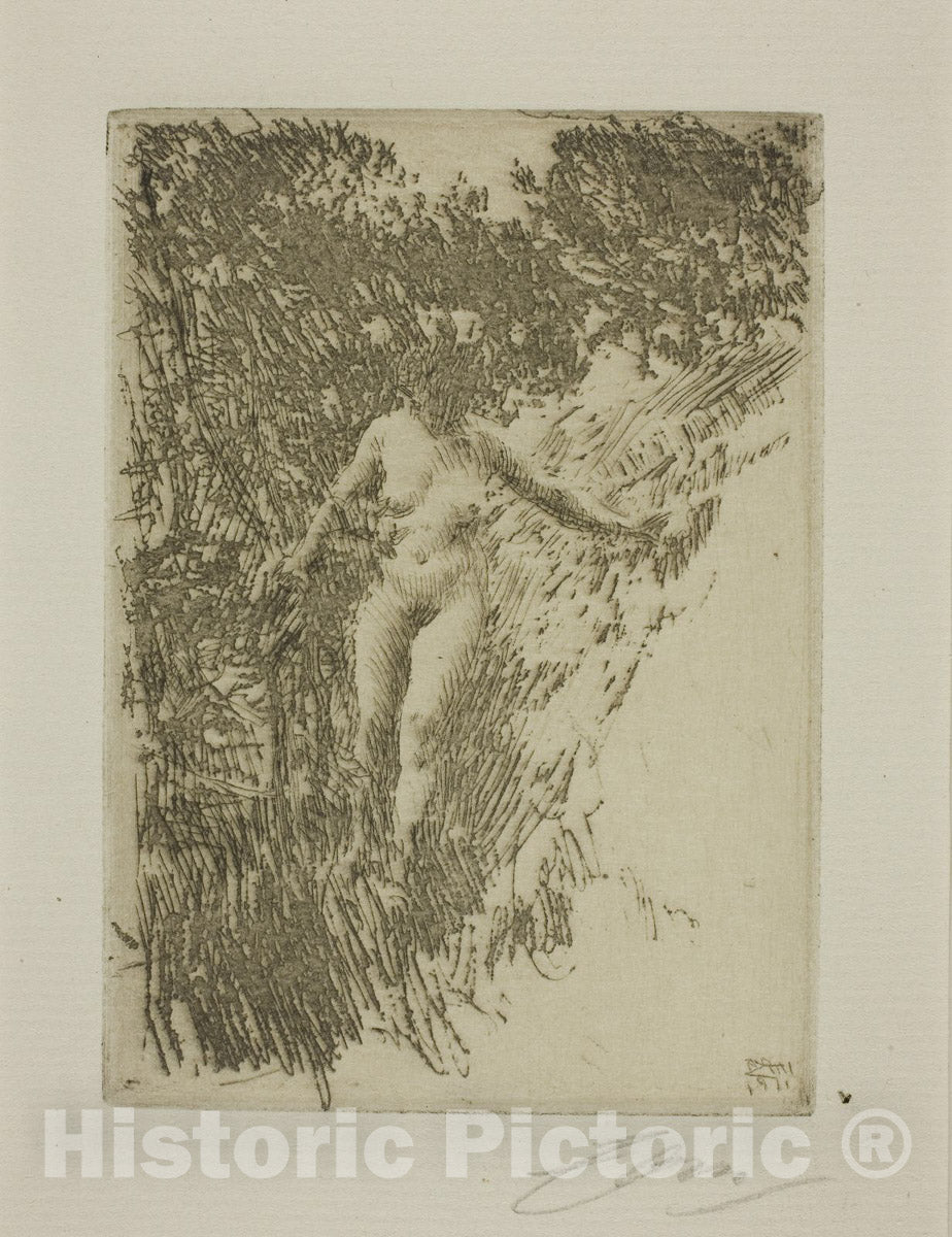 Art Print : Brushwood, Anders Zorn, c 1913, Vintage Wall Decor :