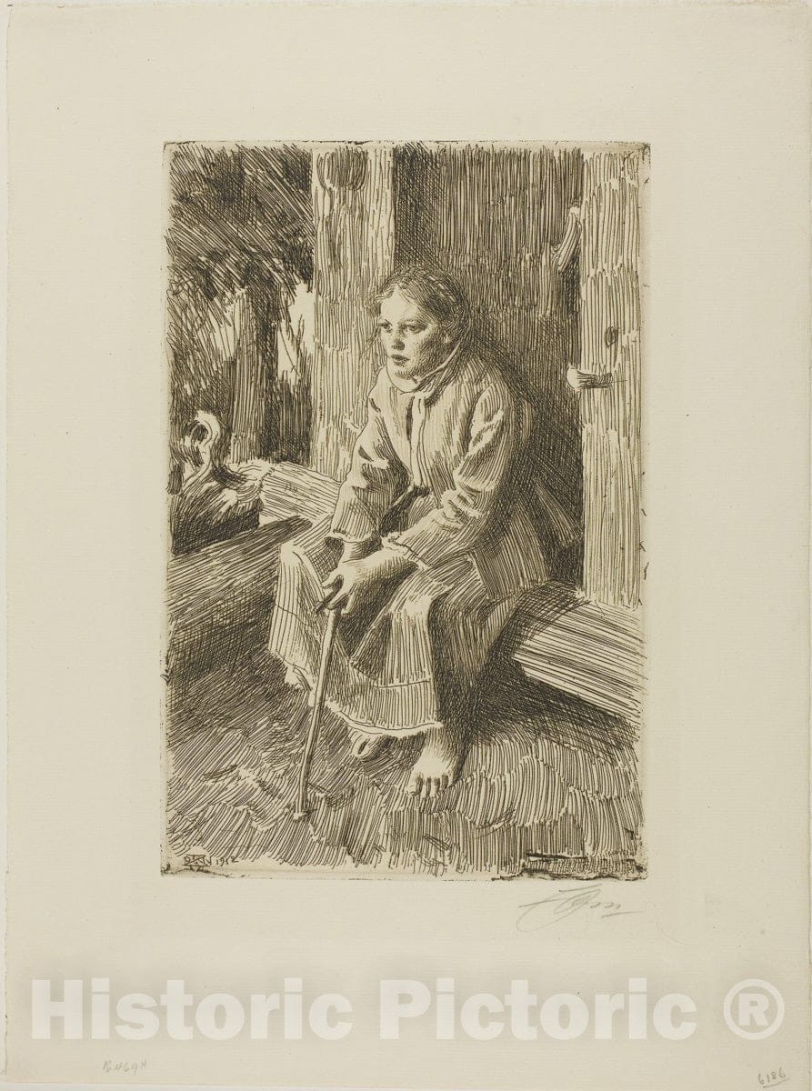 Art Print : Vallkulla, Anders Zorn, c 1913, Vintage Wall Decor :