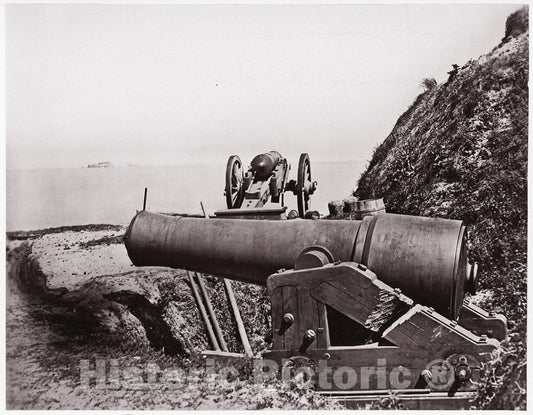 Photo Print : Formerly Mathew B. Brady - Fort Johnson, James Island, Looking Toward Fort Sumter : Vintage Wall Art