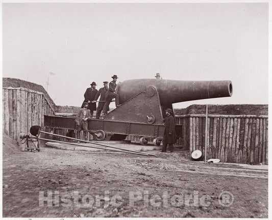 Photo Print : Formerly Mathew B. Brady - Battery Rodgers, Potomac River Near Washington : Vintage Wall Art