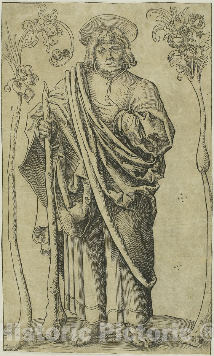 Art Print : Saint Jude, from Christ, the Apostles and Saint Paul, Lucas Cranach, the elder, c 1889, Vintage Wall Decor :