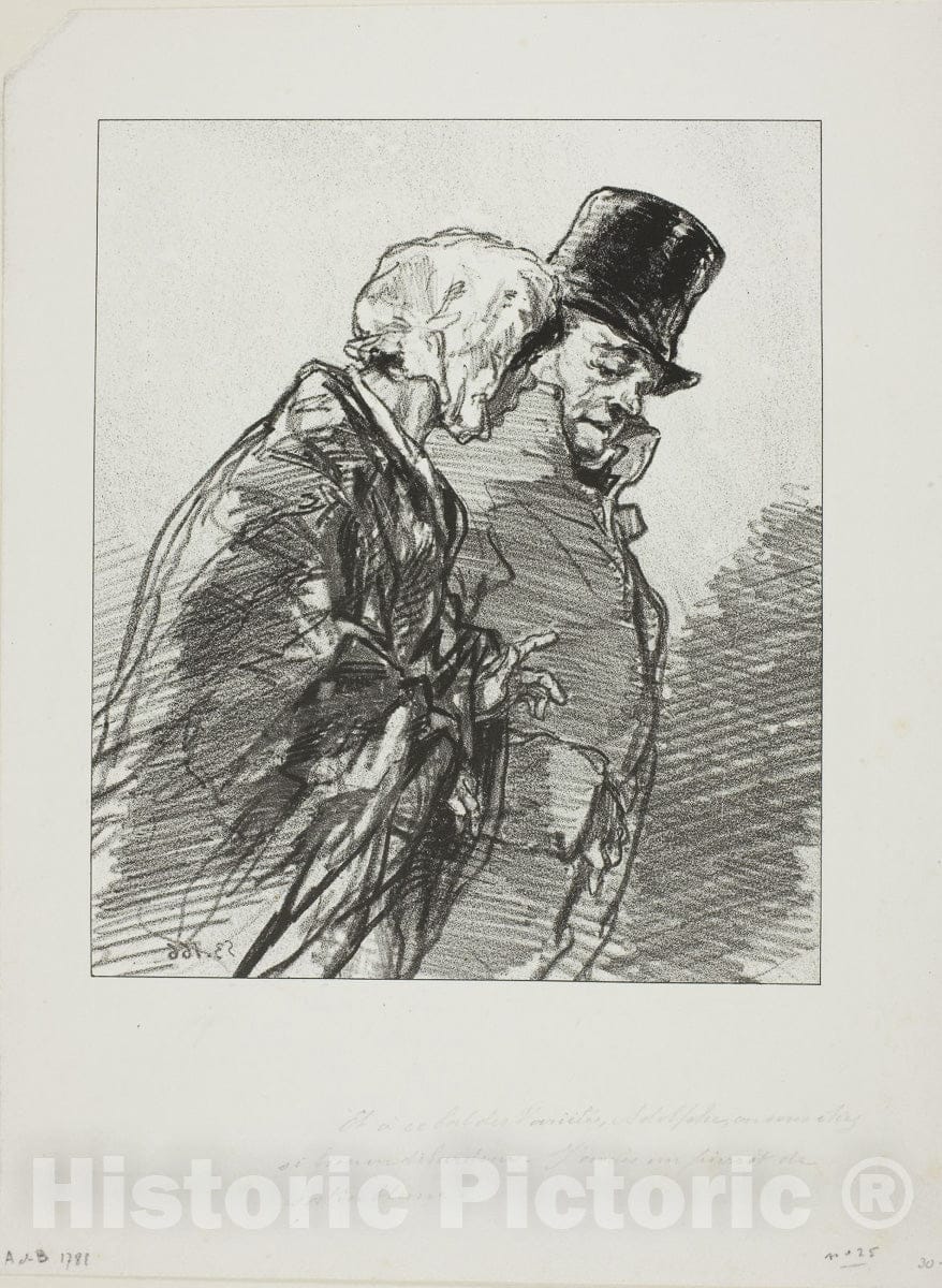 Art Print : Les Lorettes vieillies: ...Et Ã  ce bal des Varietes, Adolphe..., Paul Gavarni, c.1826, Vintage Wall Decor :