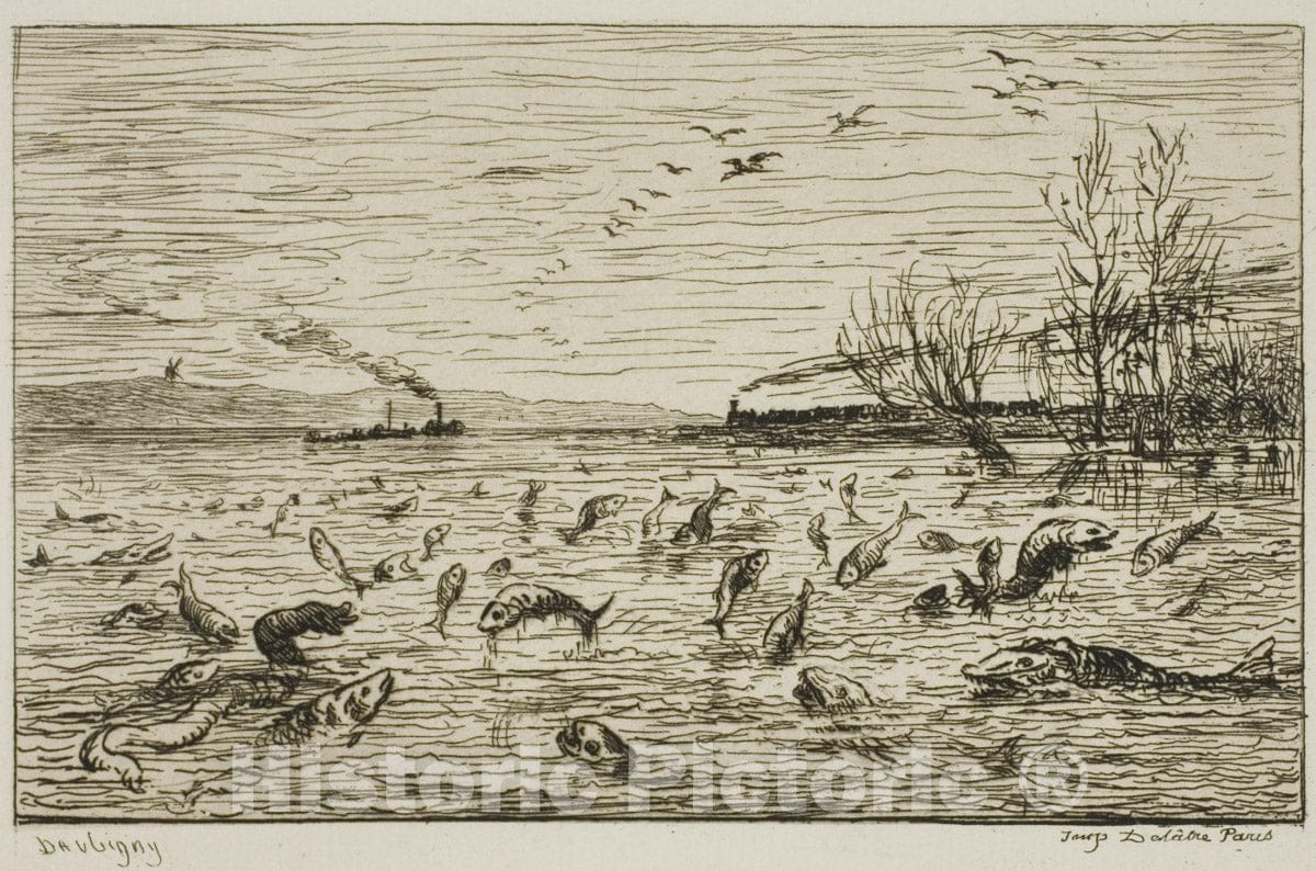 Art Print : Celebration of the Fish on the Departure of the Ships Boy (The Fish), Charles FranÃ§ois Daubigny, c.1764, Vintage Wall Decor :