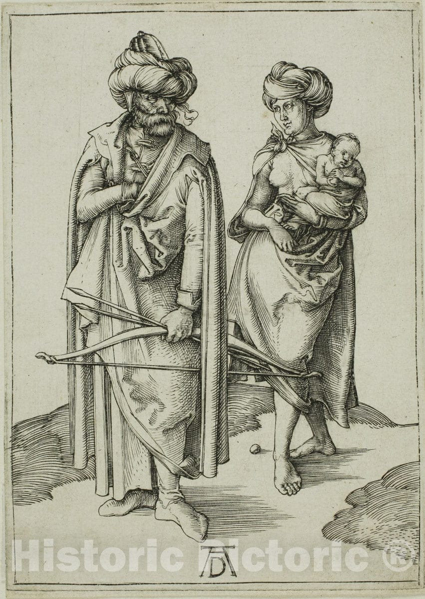 Art Print : Oriental Family, Albrecht DÃ¼rer, c.1610, Vintage Wall Decor :