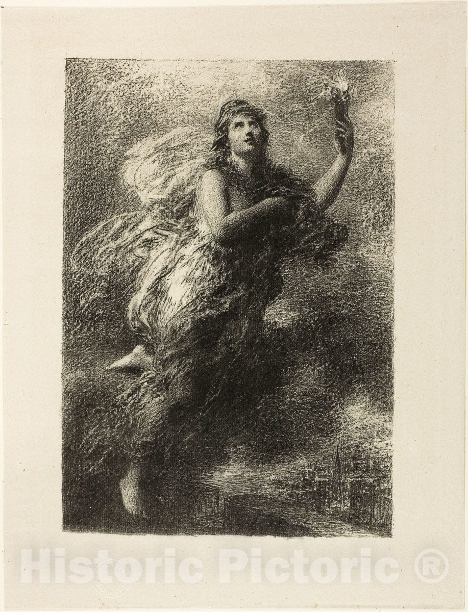 Art Print : Liberty, Henri Fantin-Latour, c.1902, Vintage Wall Decor :