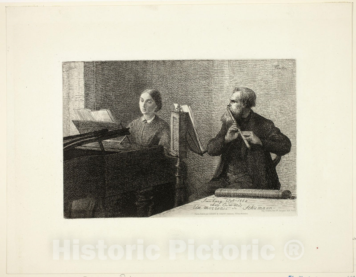 Art Print : A Piece by Schumann, Henri Fantin-Latour, c 1913, Vintage Wall Decor :
