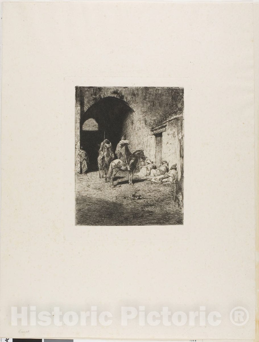 Art Print : Guard of the Casbah in Tetuan, Mariano Fortuny y Marsal, c.1866, Vintage Wall Decor :