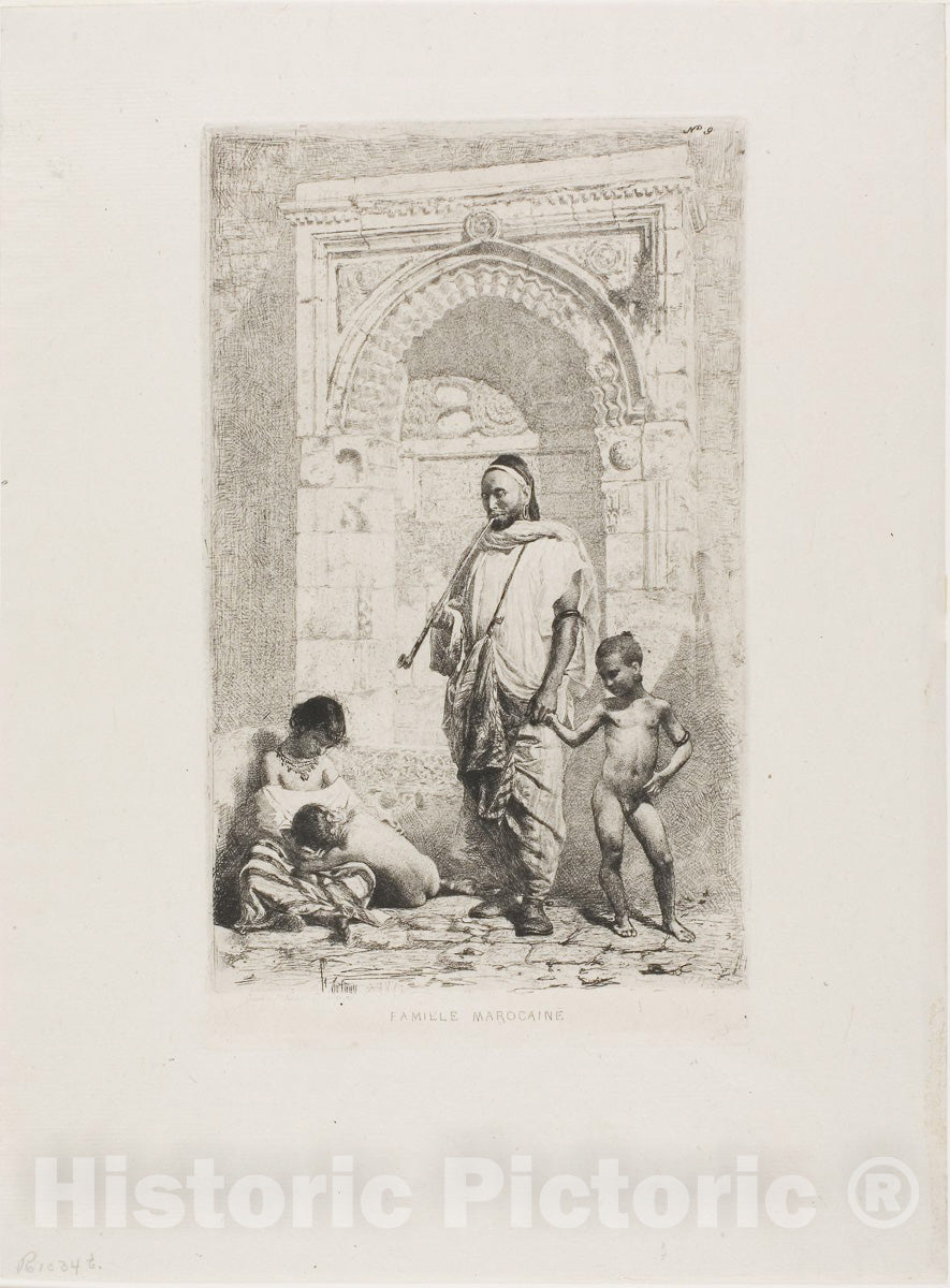 Art Print : Moroccan Family, Mariano Fortuny y Marsal, c.1866, Vintage Wall Decor :