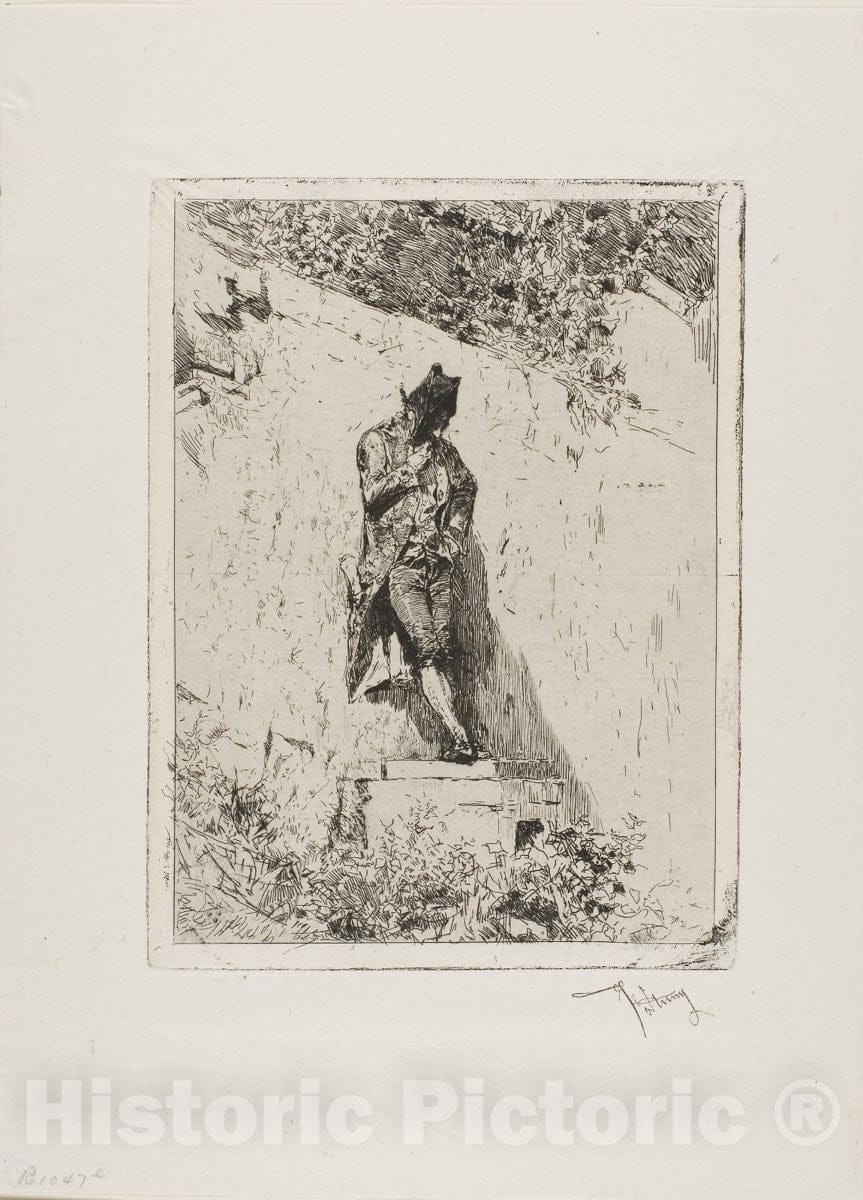 Art Print : Meditation, Mariano Fortuny y Marsal, c 1968, Vintage Wall Decor :