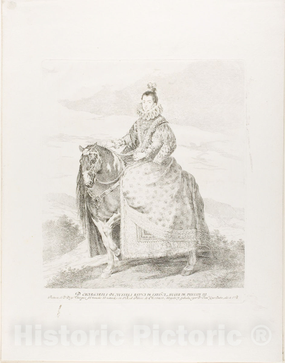 Art Print : Margaret of Austria, Francisco Goya , c 1859, Vintage Wall Decor :