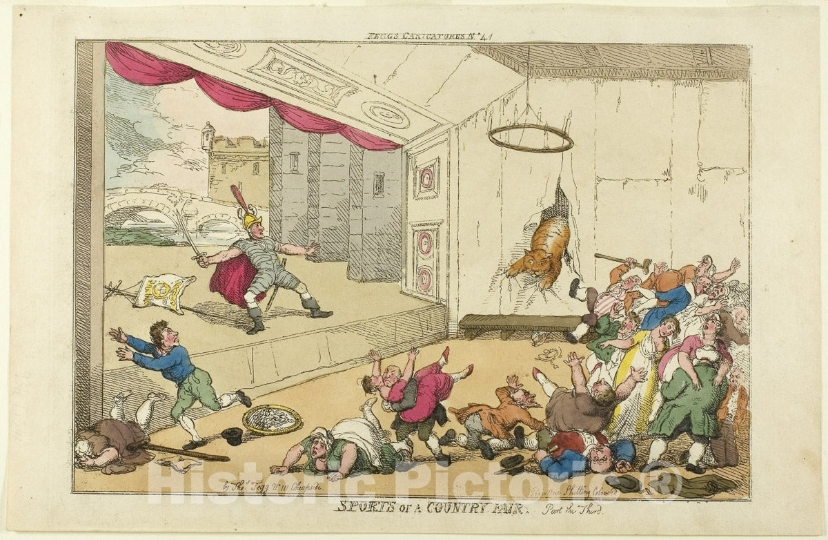 Art Print : Sports of a Country Fair. Part the Third, Thomas Rowlandson, c 1805, Vintage Wall Decor :