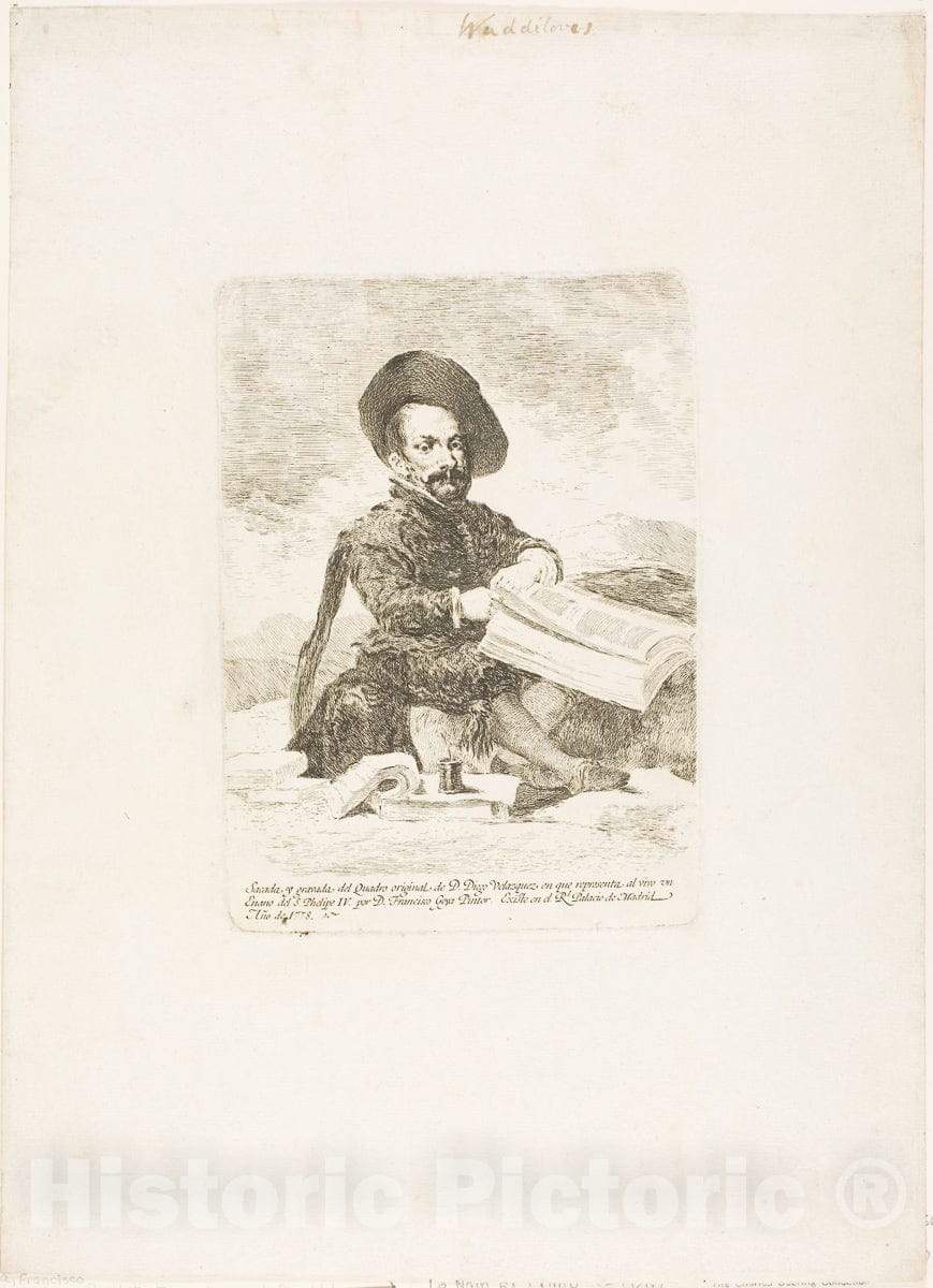 Art Print : A Dwarf, Francisco Goya , c 1766, Vintage Wall Decor :