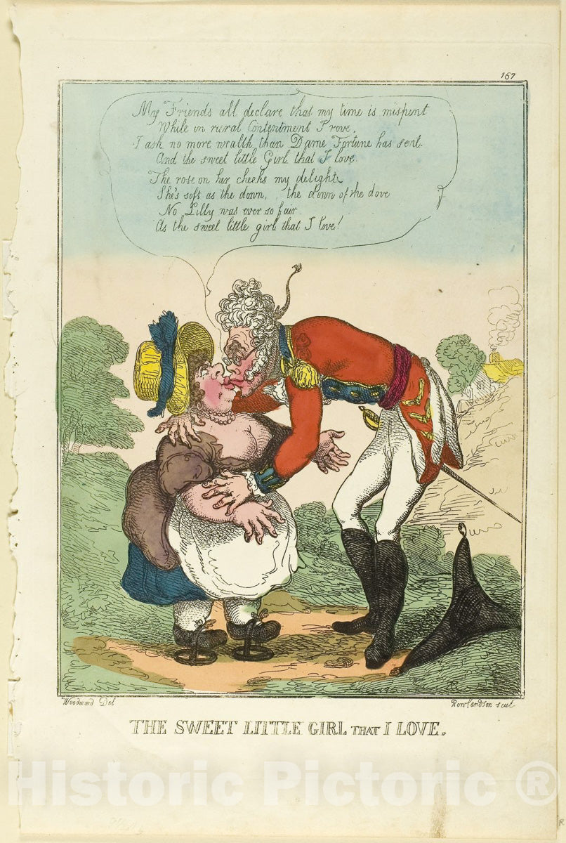Art Print : The Sweet Little Girl That I Love, Thomas Rowlandson, c 1812, Vintage Wall Decor :