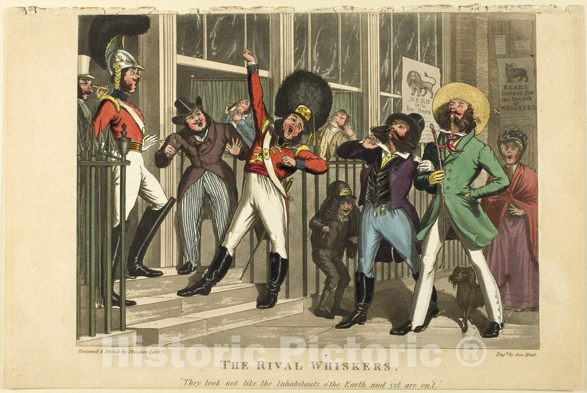 Art Print : The Rival Whiskers, Theodore Lane, c 1605, Vintage Wall Decor :