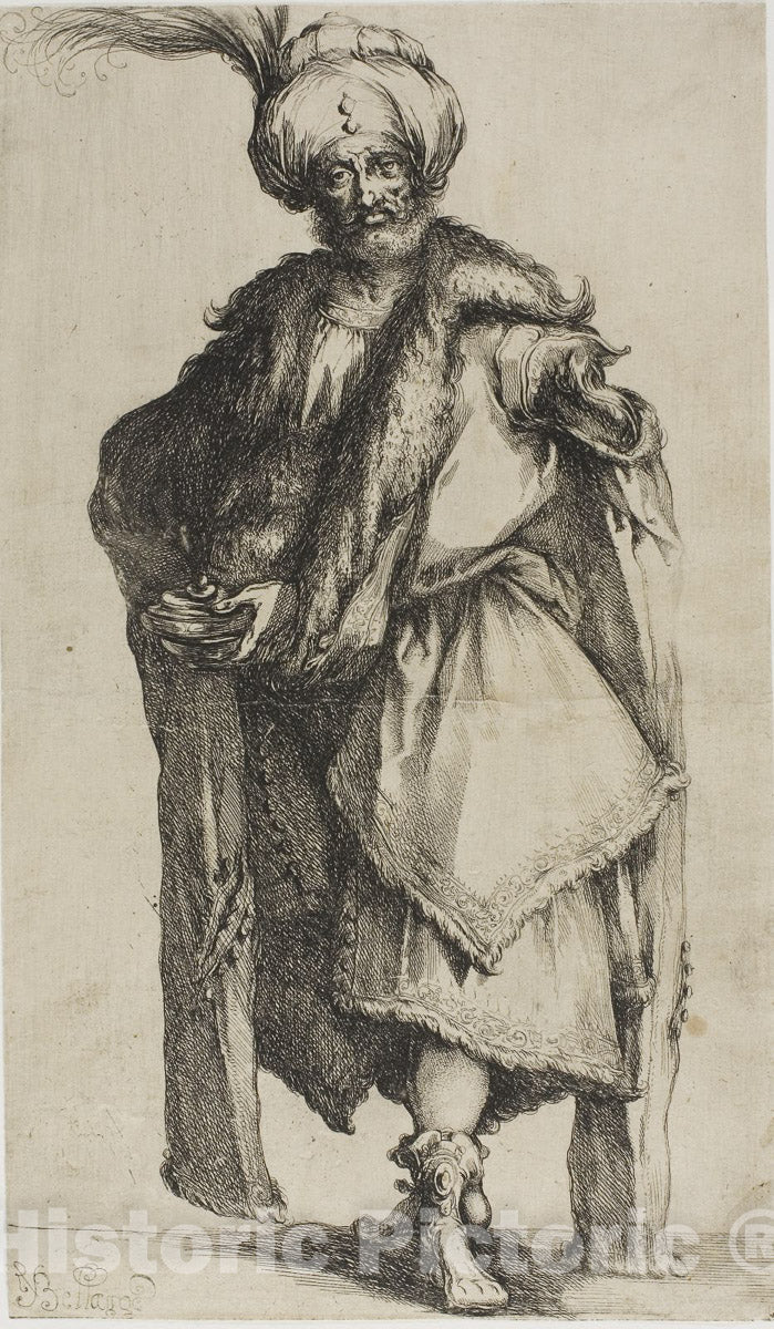 Art Print : The Three Magi: Caspar, King of Tarsus, Jacques Bellange, c.1914, Vintage Wall Decor :