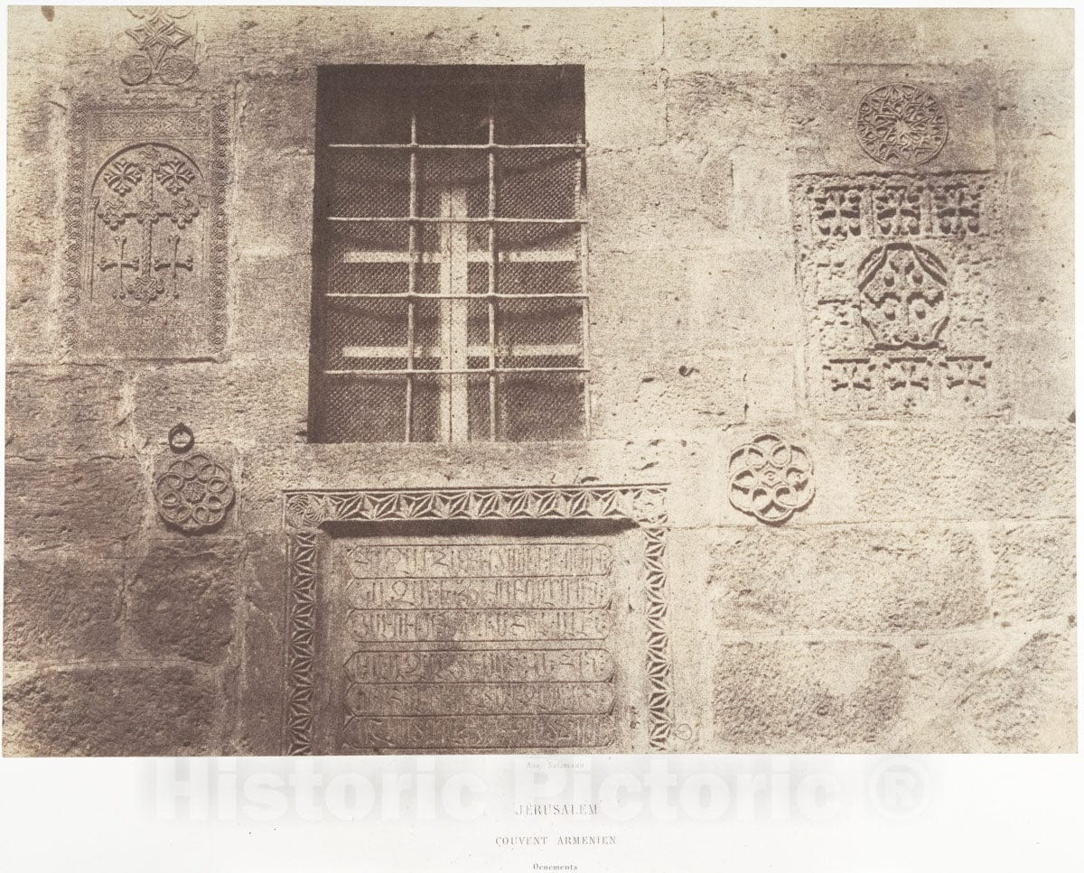 Photo Print : Auguste Salzmann - Jérusalem, Couvent Arménien, Ornements, 2 : Vintage Wall Art