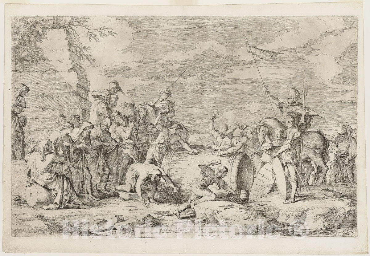 Art Print : Death of Atilius Regulus, Salvator Rosa, c 1697, Vintage Wall Decor :