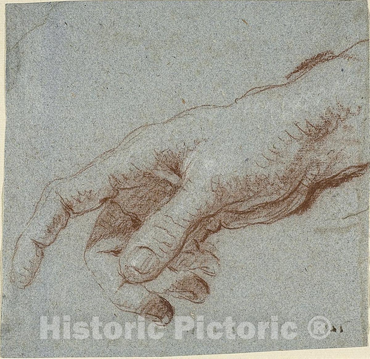 Art Print : Right Hand, Giambattista Tiepolo, c 1600, Vintage Wall Decor :
