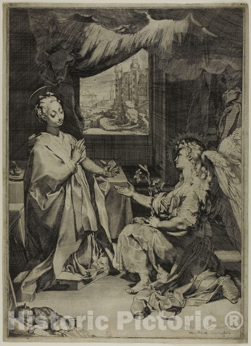 Art Print : The Annunciation, Federico Barocci, c.1538, Vintage Wall Decor :