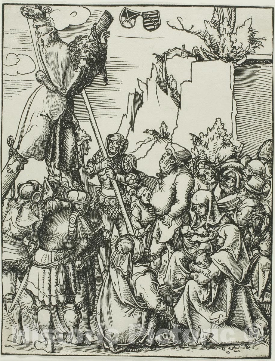 Art Print : Saint Andrew, from The Martyrdom of the Apostles, Lucas Cranach, the elder, c.1523, Vintage Wall Decor :