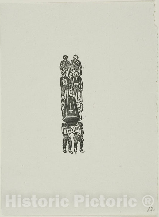 Art Print : The Burial, Jose Guadalupe Posada, c 1966, Vintage Wall Decor :