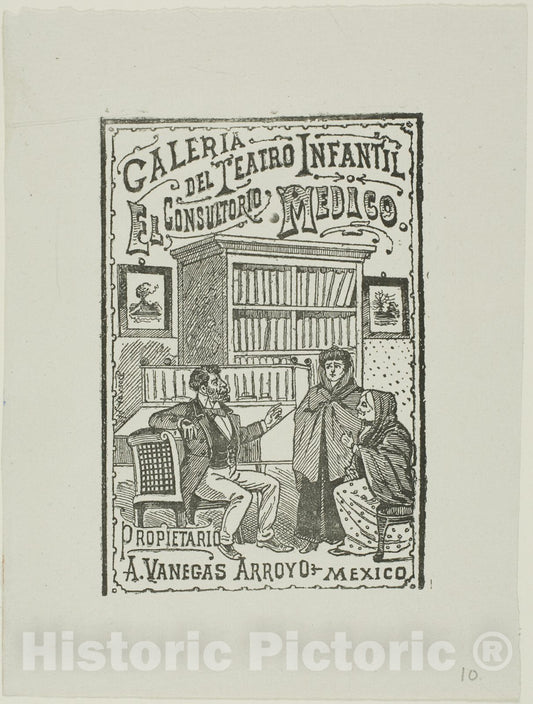 Art Print : The Doctors Office, Jose Guadalupe Posada, c.1892, Vintage Wall Decor :