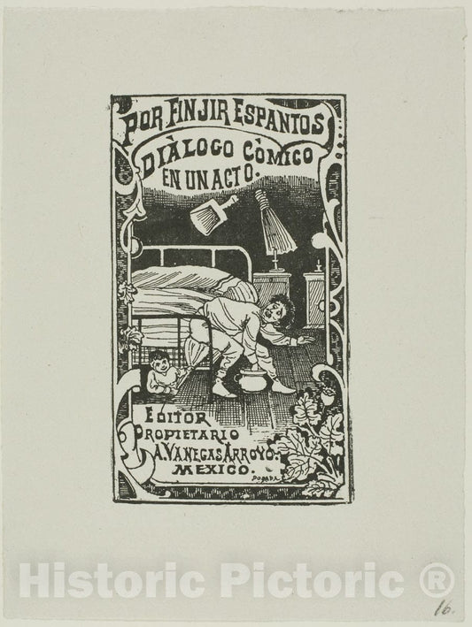 Art Print : Pretending to be Ghosts, Jose Guadalupe Posada, c.1913, Vintage Wall Decor :