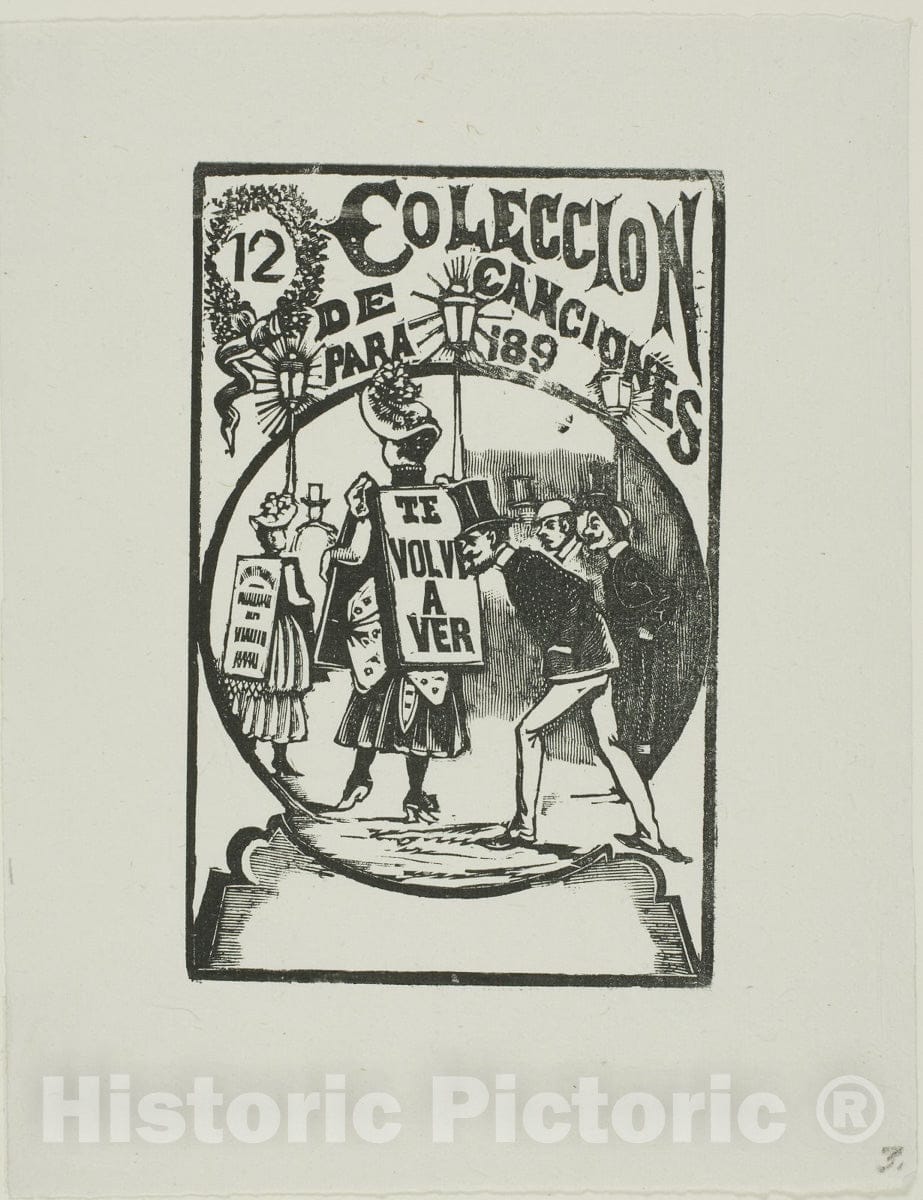 Art Print : I Saw You Again, Jose Guadalupe Posada, c.1911, Vintage Wall Decor :