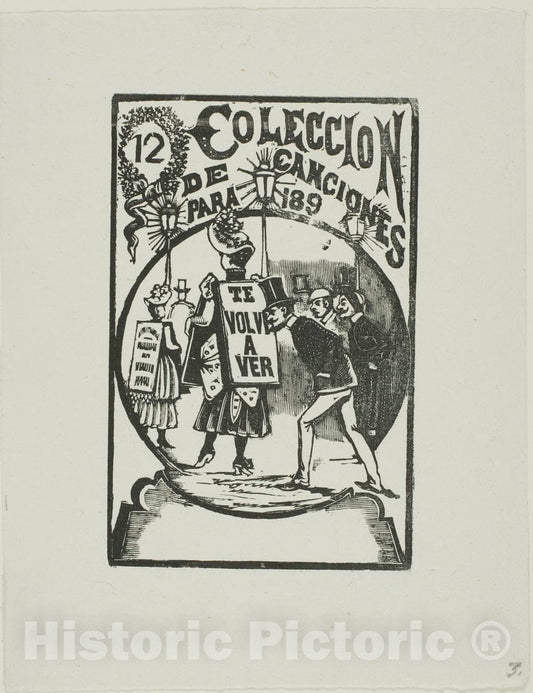 Art Print : I Saw You Again, Jose Guadalupe Posada, c.1911, Vintage Wall Decor :