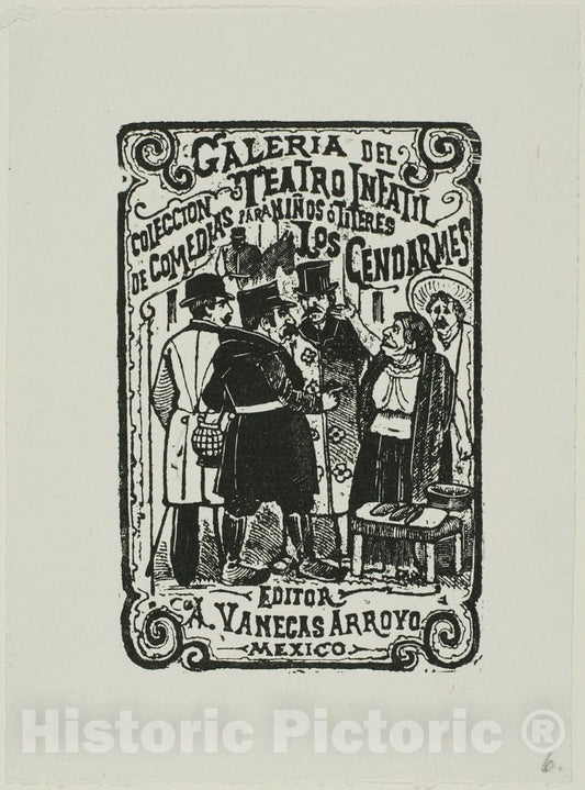 Art Print : The Police, Jose Guadalupe Posada, c.1918, Vintage Wall Decor :